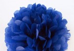 Помпон с тишью синий 30 см.
