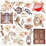 Набір двостороннього паперу для скрапбукінгу 20*20см 'Sentimental story', 200г/м2, 10 арк., 02067 02067