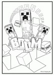 Розмальовка А4 Yes 'Minecraft' з наліпками та завданнями, 12 стор., 743222 743222