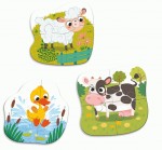 Пазл 3 в 1 'Сільські тварини', DoDo, 300393 300393