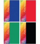 Блокнот В5, пласт. обкл.. (фактура тканина), бічна спіраль, 60 арк., клітинка, асорті, Е20312 Е20312