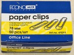 Скріпка кругла з насічкою 78мм. 50шт., Е41011 Е41011