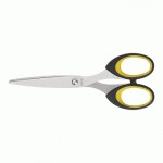 Ножиці суцільнометалеві з жовтими вставками, чорні 160мм. BM.4520 BM.4520