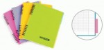 Блокнот А5 на пружині, 120аркушів, різнокольорові пластикові розділювачі Е20225 Е20225