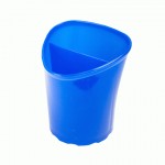 Стакан для ручок TETRIK трикутний на два відділення, синій ZB.3002-02 ZB.3002-02