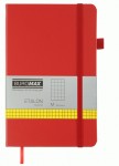 Блокнот діловий, ETALON 125*195, 96арк, клітинка, обкл. штучна шкіра, червоний,  ВМ.291160-05 ВМ.291160-05