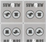 Серветка для декупажу 'Mr and Mrs'.  33*33 см, 3-х шарові