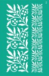 Трафарет самоклеющийся Бордюрный серия 'Цветы', 13*20см, №2 2