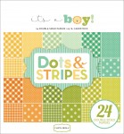 Набір двостороннього паперу для скрапбукінгу It’s a Boy! Dots and Stripes, 15Х15см, 24арк.