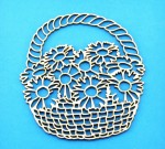 Чипборд 'Кошик з квітами' 80х65мм М0058 М0058