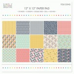 Набір паперу для скрапбукінгу Folk Song, 30x30см, 20арк., Simply Creative