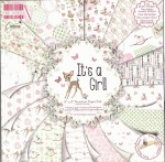 Набір паперу для скрапбукінгу It’s a Girl!, 20x20см, 48арк., First Edition FEPAD079
