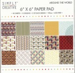 Набір паперу для скрапбукінгу Around the World, 15х15 см, Simply Creative, SCPAD046 SCPAD046