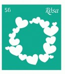 Трафарет багаторазовий самоклеючий, 9*10см, №56, ROSA TALENT 56