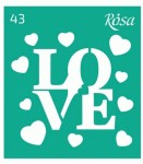 Трафарет багаторазовий самоклеючий, 9*10см, №43, ROSA TALENT 43