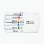 Набір двосторонніх маркерів, Pigment marker, Насичені тони, 6 шт., Winsor & Newton 0290043 0290043