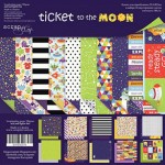 Набір двостороннього паперу для скрапбукінгу 30*30см 'Ticket to the moon' 10 аркушів, 190г/м2 SM3200011