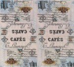 Декупажні серветки 'Кавовий колаж', 33*33 см, 18,5 г/м2, 20 шт, Abiente