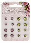 Набор брадсив хрустальных Цветочная вышивка, 16шт. SCB340107 SCB340107