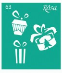 Трафарет багаторазовий самоклеючий, 9*10см, №63 Rosa Talent №63