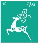 Трафарет багаторазовий самоклеючий, 9*10см, №67 Rosa Talent №67