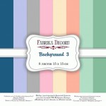 Набір двостороннього фонового паперу для скрапбукінгу 15*15 см 'Background 3', 200г/м2, 8 арк. FDSP-03003