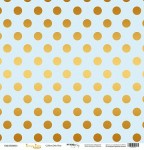 Односторонній папір для скрапбукінгу 30*30 см 'Golden Dots Blue' (Every Day) 190 г/м. SM4500001 SM4500001