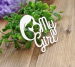 Чипборд 'My Girl' 55x55мм D-086 D-086