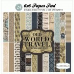 Набір двосторонього паперу для скрапбукінгу Old World Travel, 15x15см, 24арк. Carta Bella 53015