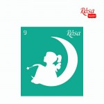 Трафарет багаторазовий самоклеючий, 9*10см, №09 Rosa Talent №09