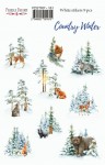 Набір наклейок для планерів 'Country Winter', 9шт., 10х16см., FDSTKP-161 FDSTKP-161