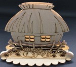 Заготовка дерев’яна Салфетниця Хатинка, 13,5*9,5см, 1шт. SL-058 SL-058