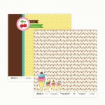 Бумага двусторонний для скрапбукинга, 30.48 * 30.48см 'Cake delicious' 1 200г / м2 5316019 5316019