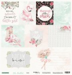 Односторонній папір для скрапбукінгу 30*30 см 'Карточки ' (Oh, Ballet) 190 г/м. SM5200006 SM5200006