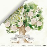 Двосторонній папір для скрапбукінгу 30*30см 'Родове дерево' (Family Tree) 190 г/м2., SM5600001 SM5600001