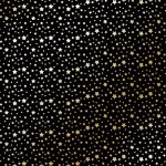 Лист одностороннього паперу з фольгуванням 'Golden stars black', 30*30см, 200г/м2, 09-009 09-009