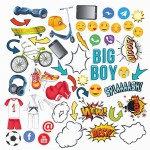 Лист з картинками для вирізання. Набір 'Cool teens' 02062