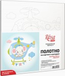 Полотно на картоні з контуром, Вертоліт, 20х20, бавовна, акрил, Е