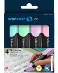 Набір маркерів текстовиділювачів SCHNEIDER JOB 1-4,5 мм, 4 пастельні кольори в блістері, S115098 S115098