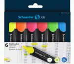 Набір маркерів текстовиділювачів SCHNEIDER JOB 1-4,5 мм, 6 кольорів в блістері, S115096 S115096