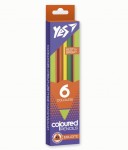 Олівці кольорові, 6 кольорів, тригранні 'Erudite', YES 290641 290641