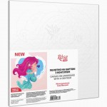 Полотно на картоні з контуром, „Мила русалочка“, 20х20, бавовна, акрил, ROSA START GPA283169