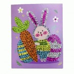 Набір для творчості 'Мозаїка з паєток' 'Великодній кролик', НТ-30-02, Апельсин НТ-30-02