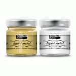 Фарба з ефектом рідкого металу на основі розчинника, золото, 30 мл, Pentart