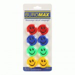 Комплект магнітів СМАЙЛИК КОЛЬОРОВІ, 8 шт./30 мм., BM.0032 BM.0032