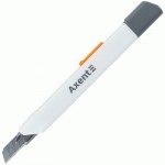 Ніж канцелярський, металева направлюча, 9мм., закрите лезо, білий, 6607-A, AXENT 6607-A