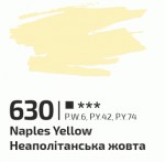 Фарба акрилова Неаполітанська жовта 630, 60мл, ROSA Gallery