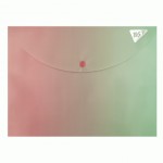 Папка-конверт YES А4 на кнопці 'Fusion', рожево-зелена, 492291 492291