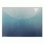 Папка-конверт YES А4 на кнопці 'Fusion', синьо-блакитна, 492290 492290