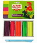 Набір пластиліну воскового Craft & Joy флуоресцентний з стеком, 5кол., 60гр.,  ГАММА, 331055/Cr 331055/Cr
